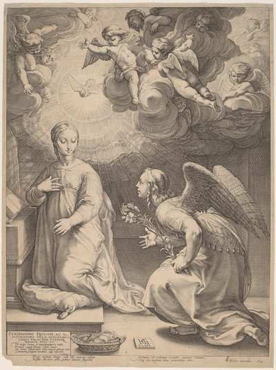 La Anunciación de Hendrik Goltzius