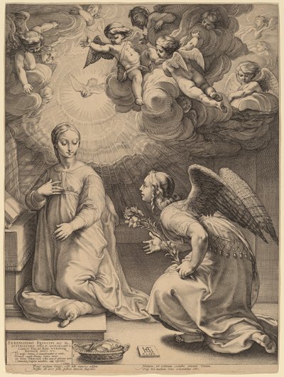 La Anunciación de Hendrik Goltzius