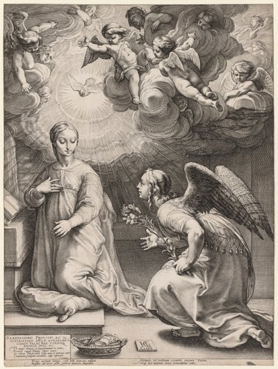 La Anunciación, 1594 de Hendrik Goltzius