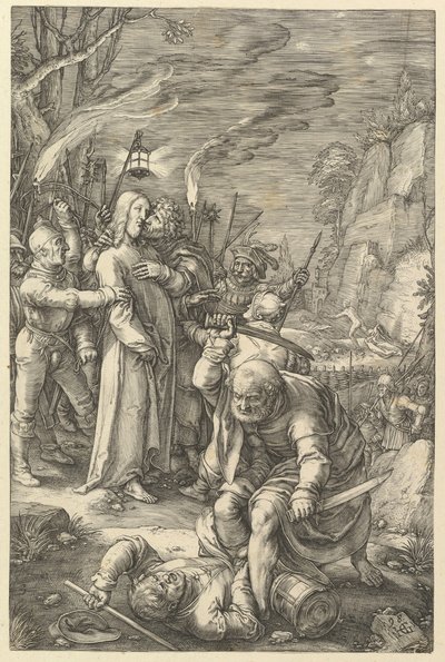La traición de Cristo, de La Pasión de Cristo, 1598 de Hendrik Goltzius