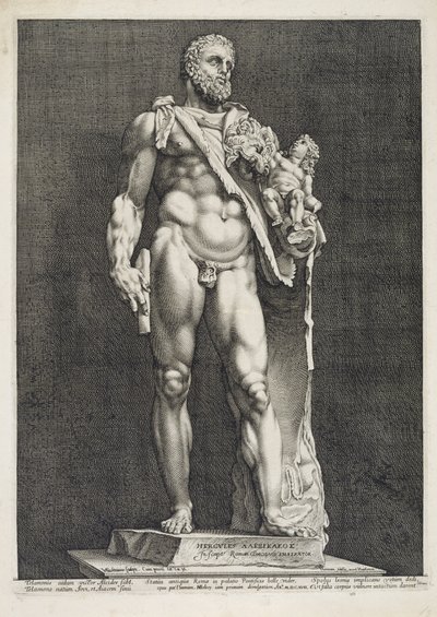 El Emperador Cómodo como Hércules de Hendrik Goltzius