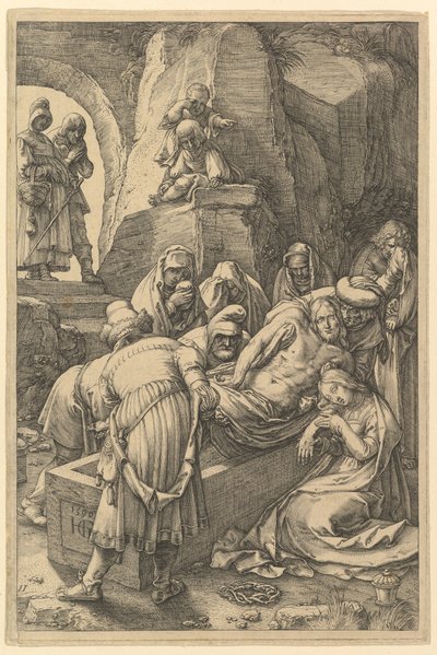 El Entierro, de La Pasión de Cristo, 1596 de Hendrik Goltzius