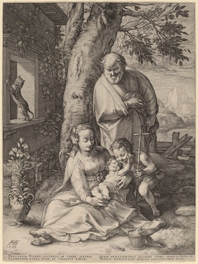 La Sagrada Familia con el niño Juan el Bautista de Hendrik Goltzius