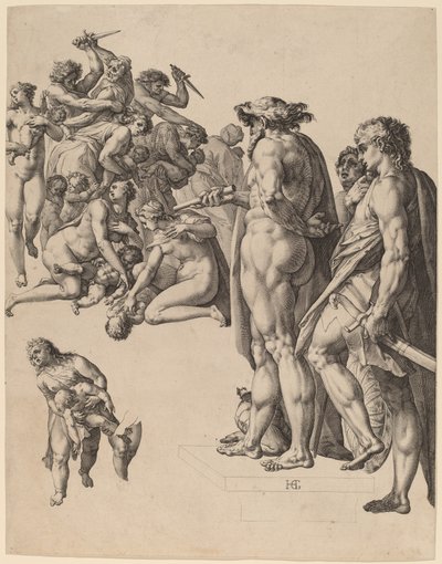 La Matanza de los Inocentes de Hendrik Goltzius