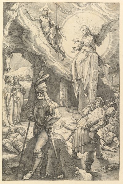 La Resurrección, de La Pasión de Cristo, 1596 de Hendrik Goltzius