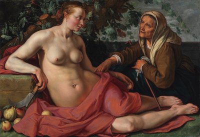 Vertumno y Pomona de Hendrik Goltzius