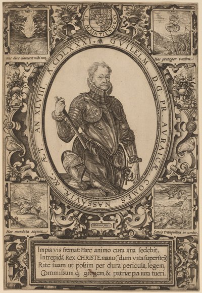 Guillermo, Conde de Nassau, Príncipe de Orange de Hendrik Goltzius