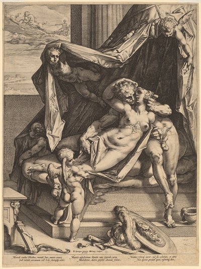 Marte y Venus de Hendrik Goltzius, after Bartholomaeus Spranger