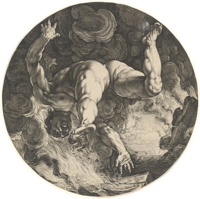 Ixión de Hendrik Goltzius after Cornelis Cornelisz van Haarlem