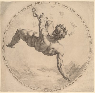 Faetón de Hendrik Goltzius, after Cornelis Cornelisz van Haarlem