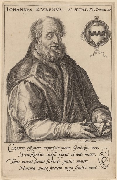 Johannes Zurenus (Jan van Zuren) de Hendrik Goltzius after Maerten van Heemskerck