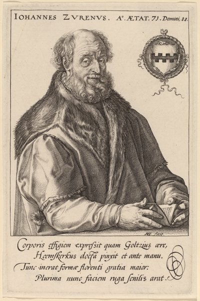 Johannes Zurenus (Jan van Zuren) de Hendrik Goltzius after Maerten van Heemskerck