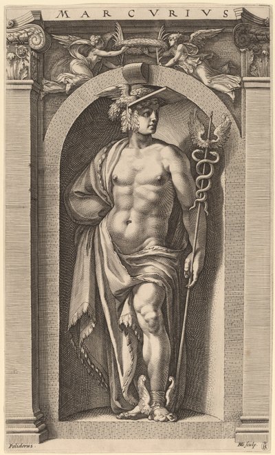 Mercurio de Hendrik Goltzius after Polidoro da Caravaggio