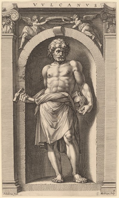 Vulcano de Hendrik Goltzius after Polidoro da Caravaggio