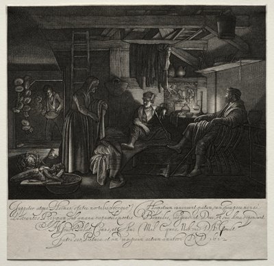 Júpiter y Mercurio en la Casa de Filemón y Baucis de Hendrik Goudt