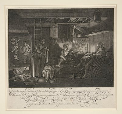 Júpiter y Mercurio en la Casa de Filemón y Baucis de Hendrik Goudt