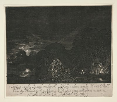 La huida a Egipto de Hendrik Goudt
