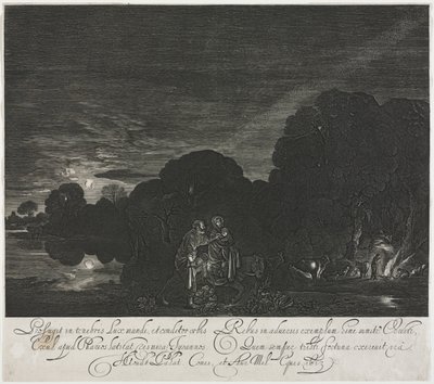 La Huida a Egipto, Noche de Hendrik Goudt