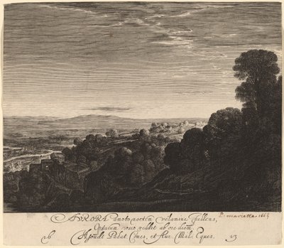 Paisaje al amanecer: Aurora de Hendrik Goudt after Adam Elsheimer