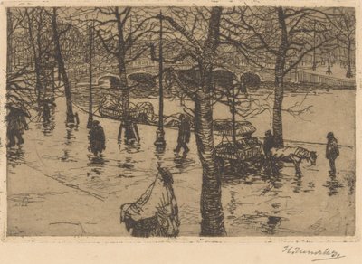 Foso en tiempo de lluvia de Hendrik Henrichs (signed by artist)