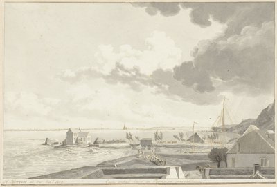 El Ooijpolder inundado con Persingen en la distancia, 1809 de Hendrik Hoogers (signed by artist)