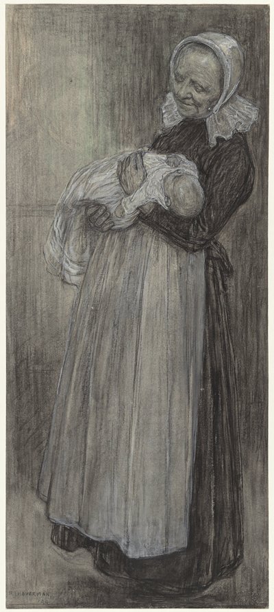 Panadero con bebé de Hendrik Johannes Haverman
