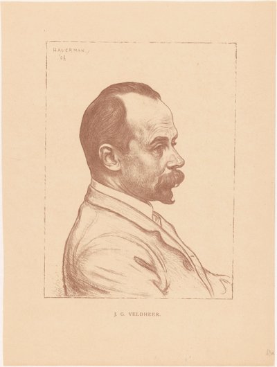 Retrato de Jacobus Gerardus Veldheer de Hendrik Johannes Haverman