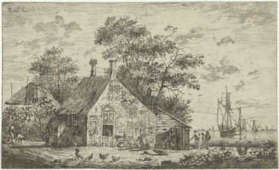 Granja en un río de Hendrik Kobell