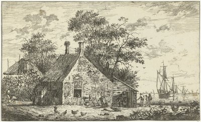 Granja en un río de Hendrik Kobell