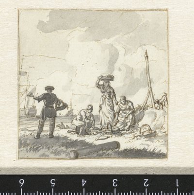 Clasificación de pescado en la playa de Hendrik Kobell