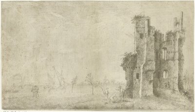 Ruinas de Huis te Merwede cerca de Dordrecht de Hendrik Kobell