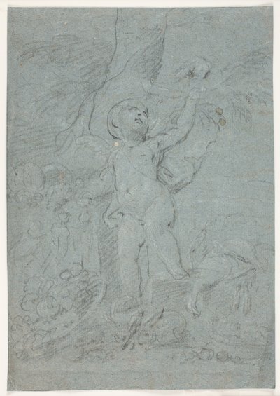 Cupido, jugando con animales de Hendrik Krock