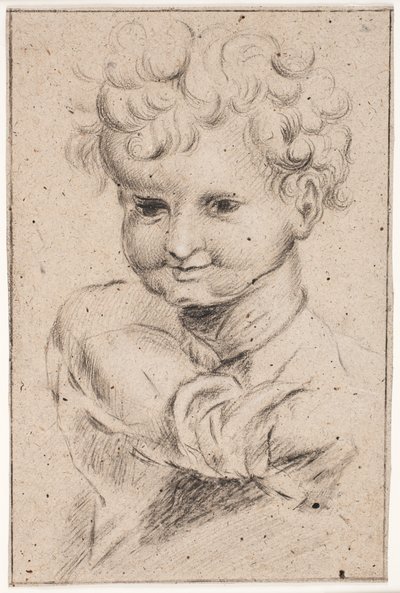 Estudio de niño, cabeza y torso de Hendrik Krock