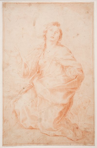Santa Inés arrodillada de Hendrik Krock