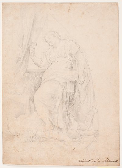Jael mata a Sísara. Estudio según la composición de Carlo Maratti (Mezzetti, p. 345, nr. 150) de Hendrik Krock