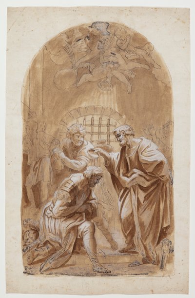 San Pedro bautiza a San Proceso y San Martiniano de Hendrik Krock