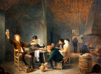 Campesinos festejando en una taberna de Hendrik Martensz Sorgh