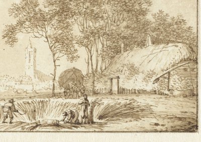 Cortacéspedes en una granja de Hendrik Meijer