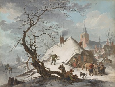Una escena invernal de Hendrik Meyer