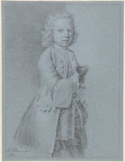 Retrato de un niño de pie de Hendrik Pothoven