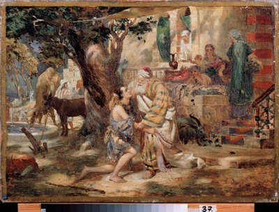 El regreso del hijo pródigo. Pintura de Henryk Siemiradzki (1843-1902), óleo sobre lienzo. arte polaco de Henryk Siemiradzki