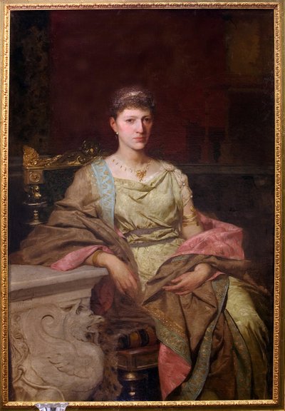 Retrato de la condesa Tyszkiewicz (?). Pintura de Henryk Siemiradzki (1843-1902), huile sur toile de Henryk Siemiradzki