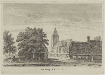 Vista de Leusden The Village of Leusden (título sobre el objeto) de Hendrik Spilman