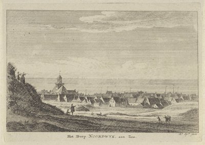 Vista de Noordwijk aan Zee El pueblo de Noordwijk aan Zee (título sobre el objeto) de Hendrik Spilman