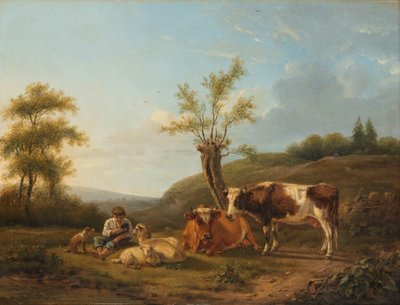 Paisaje con ganado cerca de Darthuizen de Hendrik Stokvisch
