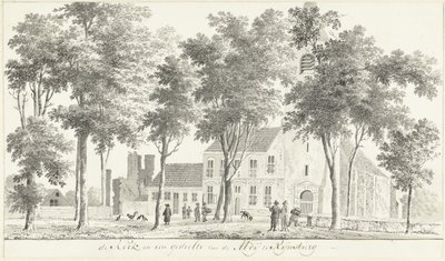 Iglesia y parte de las ruinas de la Abadía de Rijnsburg de Hendrik Tavenier