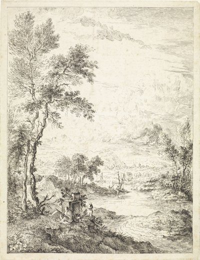 paisaje con un rio de Hendrik Tavenier