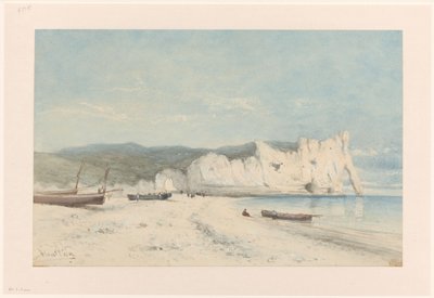Paisaje costero con acantilados de tiza blanca de Hendrik Veder