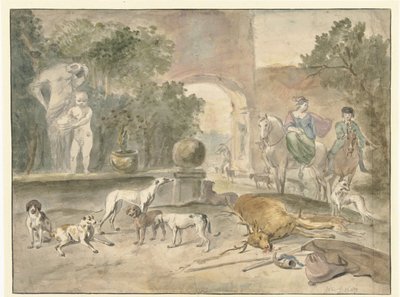 Escena de caza de Hendrik Verschuring
