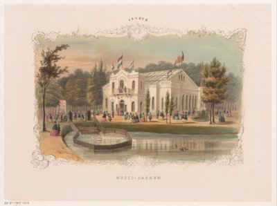 Vista de la sala de conciertos de Arnhem
Musis-sacrum (título en el objeto)
Arnhem (título de la serie en el objeto) de Hendrik Wilhelmus Last (attributed to)